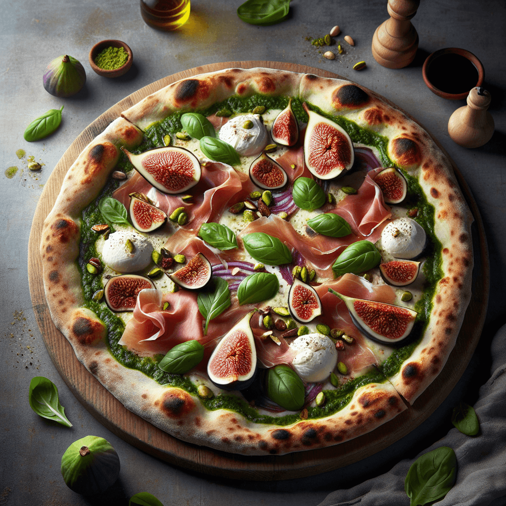 Pesto & Prosciutto Delight - Neapolitan style pizza