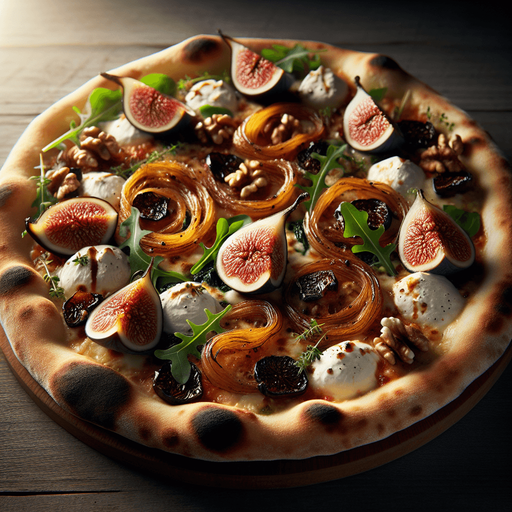 Caramelized Onion and Goat Cheese Pizza - Neapolitan style pizza